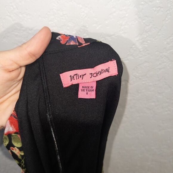 Betsey Johnson Floral Chiffon Halter Swing Dress‎ Size 8 - Picture 8 of 8